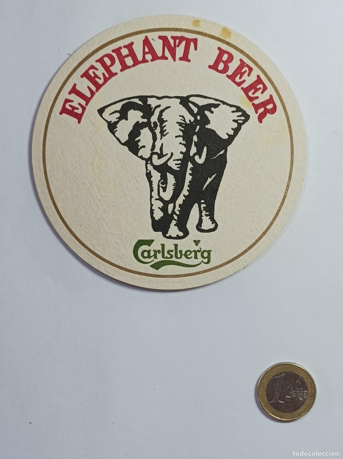 Vintage: CARLSBERG. ELEPHANT BEER. POSAVASOS CERVEZA PUBLICIDAD.