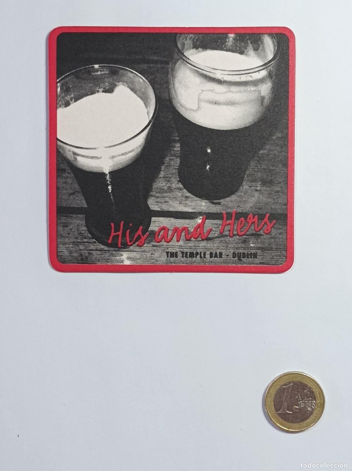 Vintage: THE TEMPLE BAR. DUBLIN. POSAVASOS PUBLICIDAD ANTIGUA.