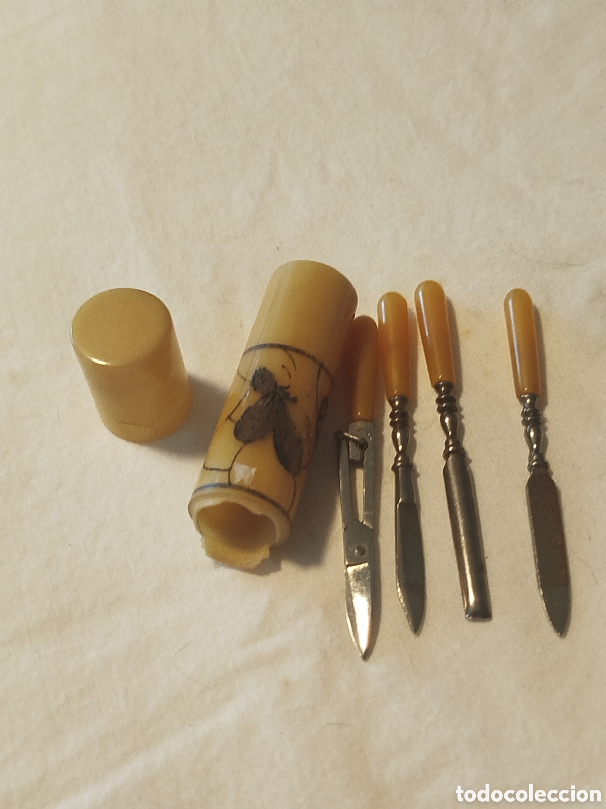 Vintage: Estuche de viaje de manicura