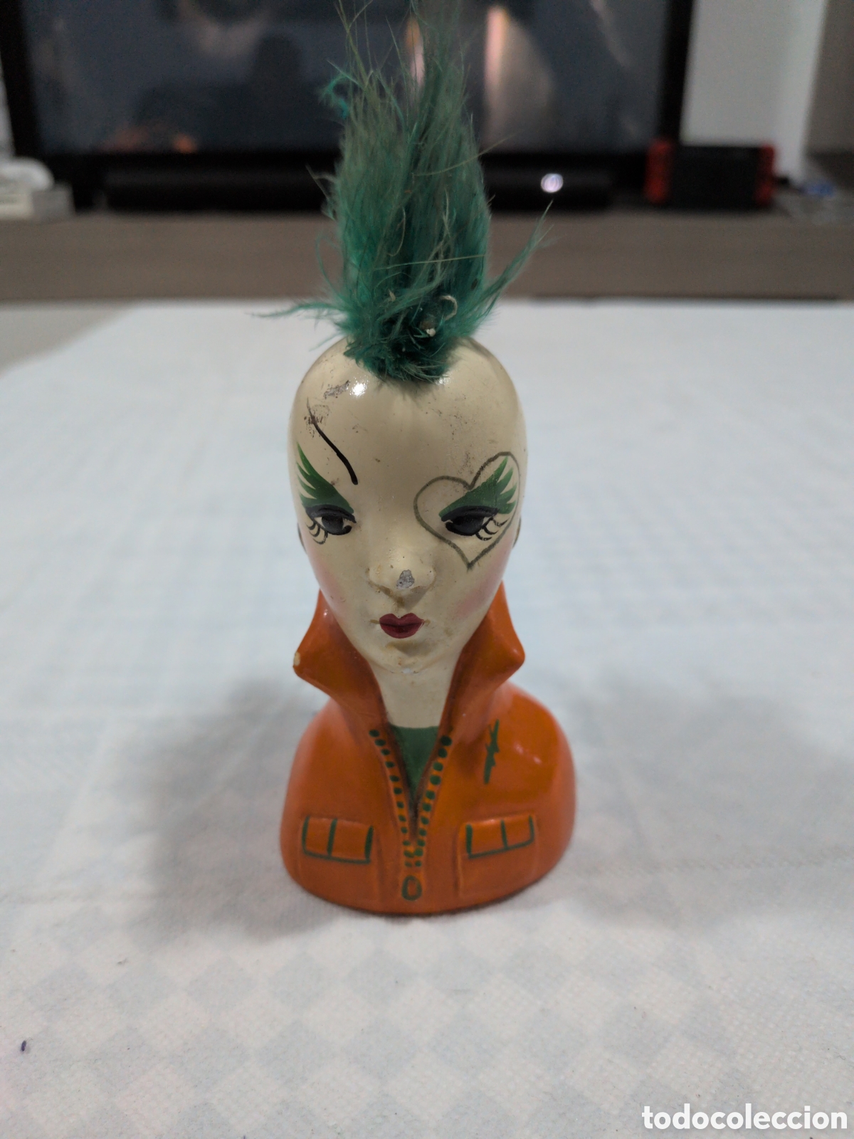 Vintage: BUSTO DECORACION EPOCA PUNK PUNKY ROCK TALLA ESCULTURA VINTAGE A&Ntilde;OS 80