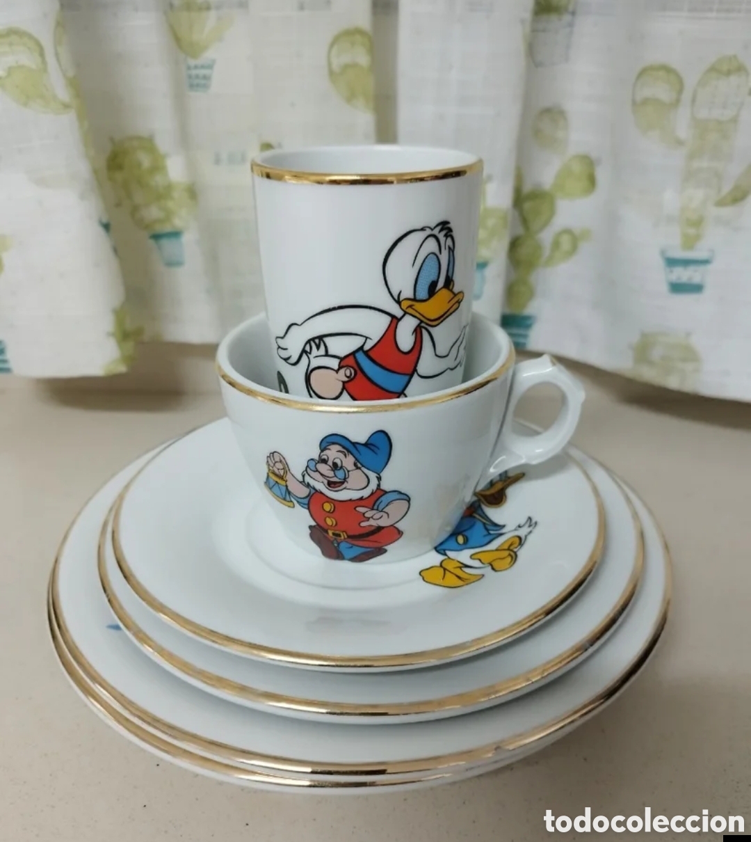 Vintage: Vajilla infantil Completa a&ntilde;o 1972. Porcelanas Santa Clara. Walt Disney Productions
