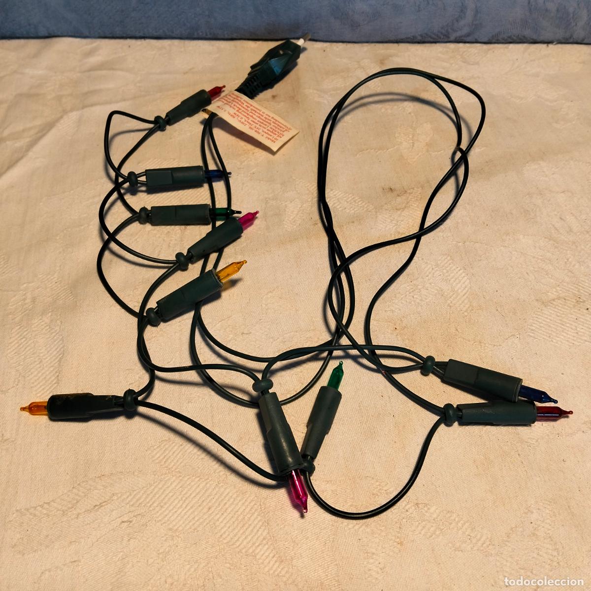 Vintage: Luces de Navidad bombillas de colores vintage de los a&ntilde;os 80