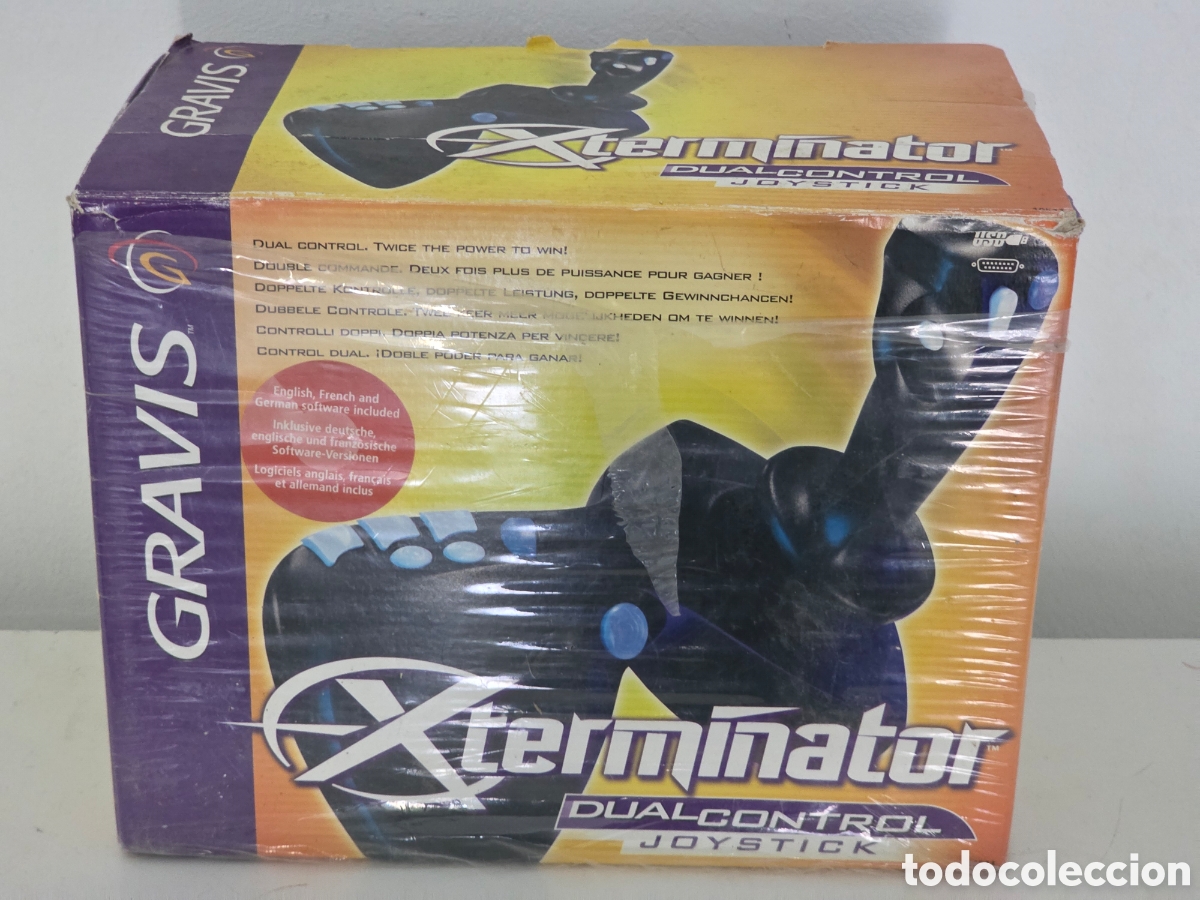 Vintage: joystick gravis xterminator nuevo dual control pc retro completo