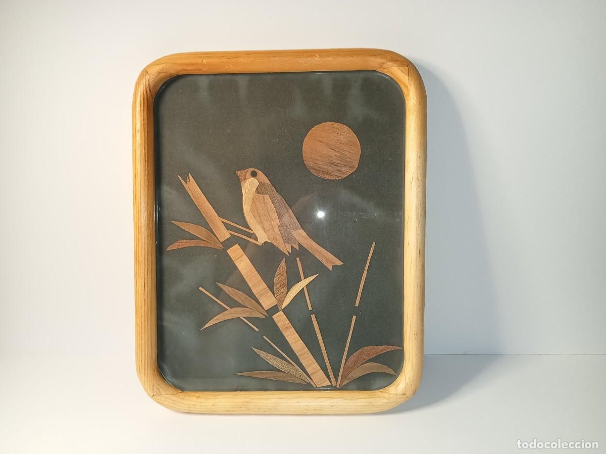 Vintage: CUADRO P&Aacute;JARO MADERA - Foto 1