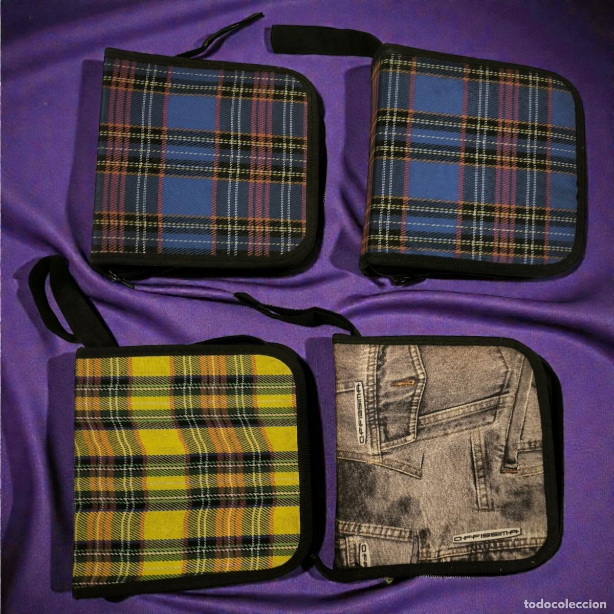 Vintage: Lote De 4 Estuches Porta CDs Con Cremallera &ndash; Fundas Organizadoras