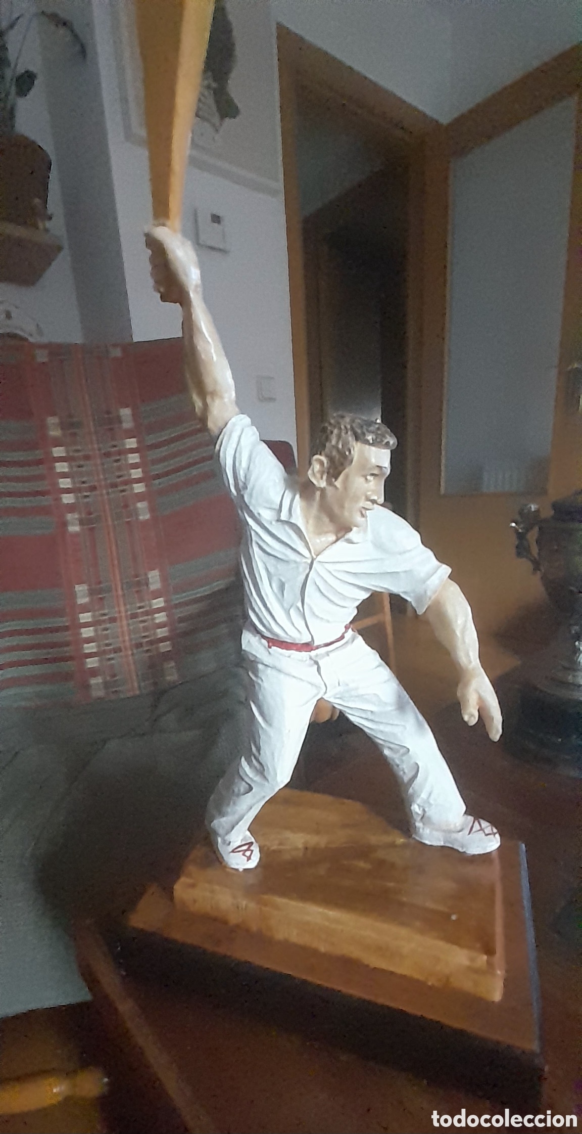 Vintage: Figura de pelotari juego de pala