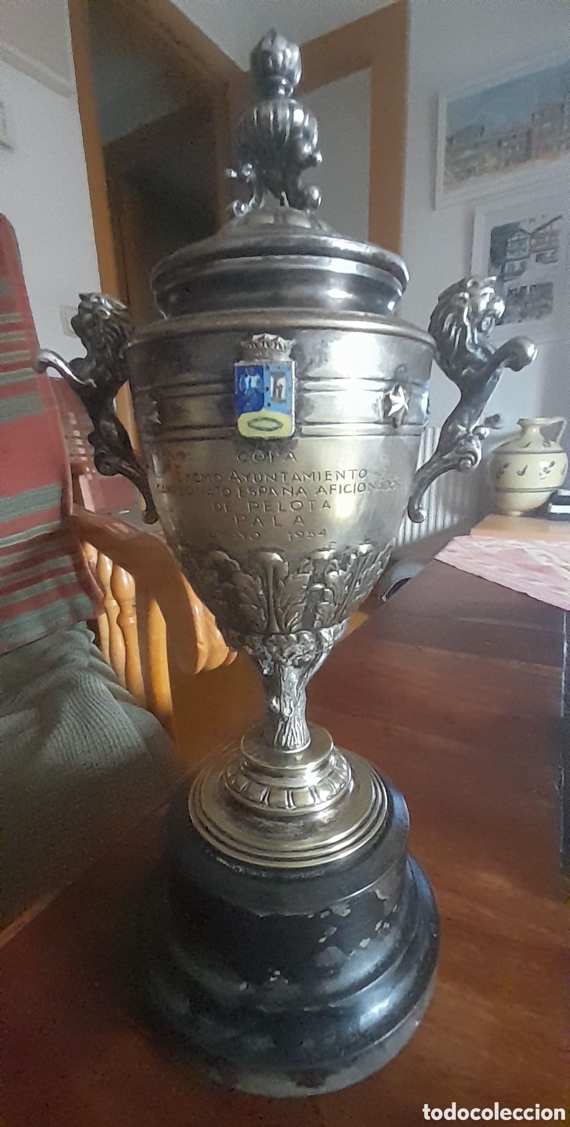 Vintage: Trofeo de pelota pala Madrid - Foto 2