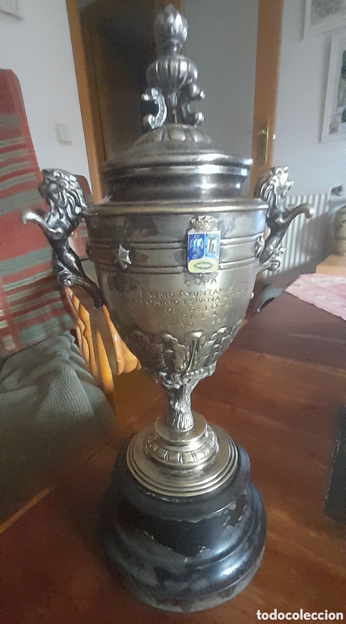 Vintage: Trofeo de pelota pala Madrid - Foto 4