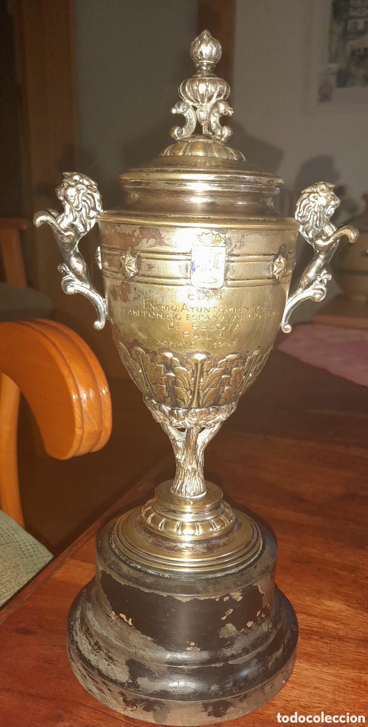 Vintage: Trofeo de pelota pala Madrid - Foto 5