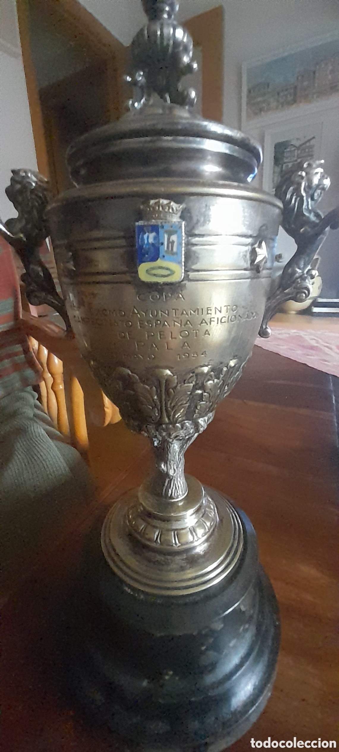 Vintage: Trofeo de pelota pala Madrid - Foto 7