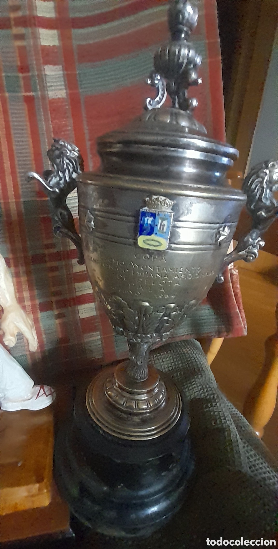 Vintage: Trofeo de pelota pala Madrid - Foto 8