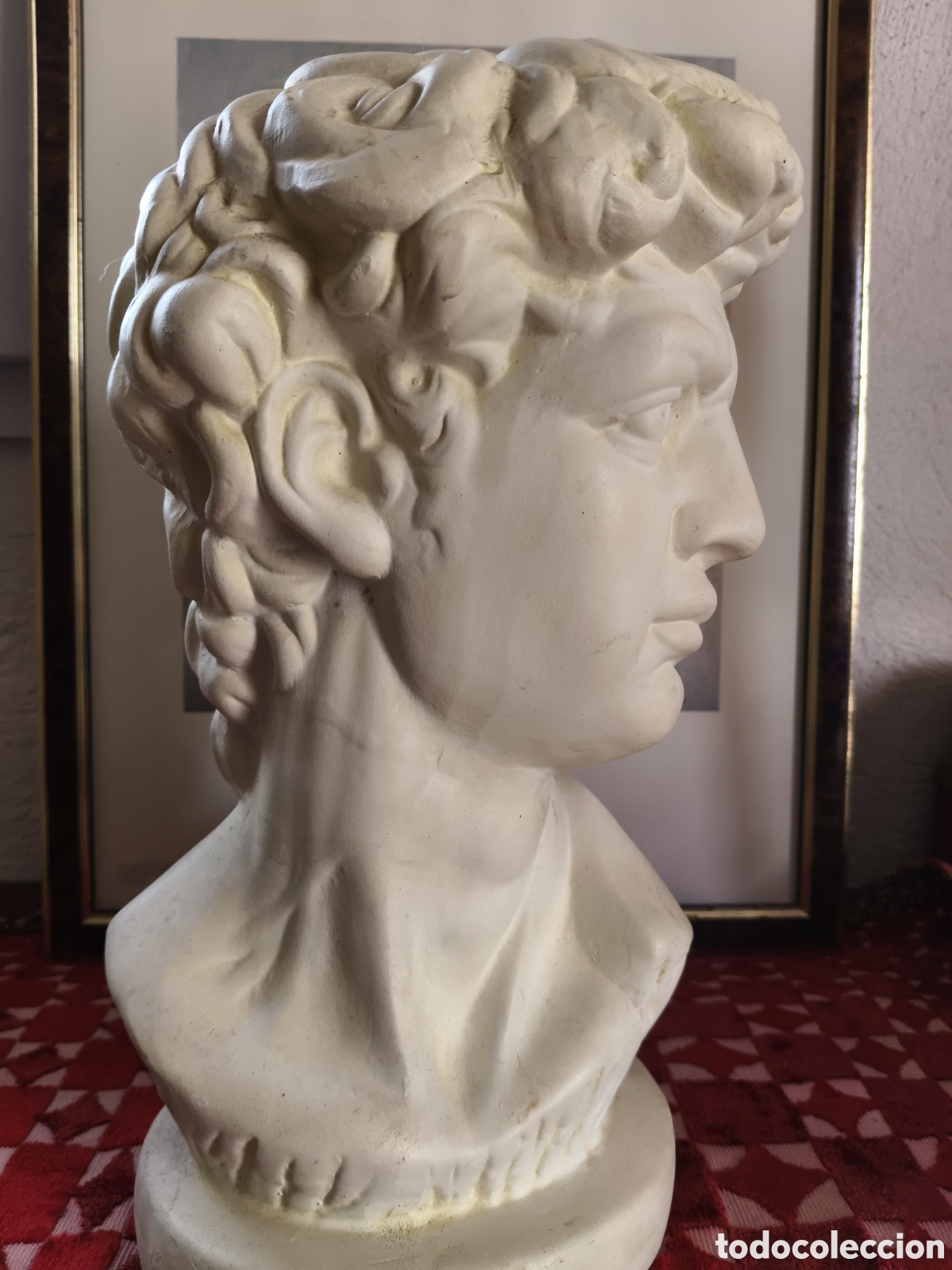 Vintage: Replica del Miguel &Aacute;ngel busto de escayola