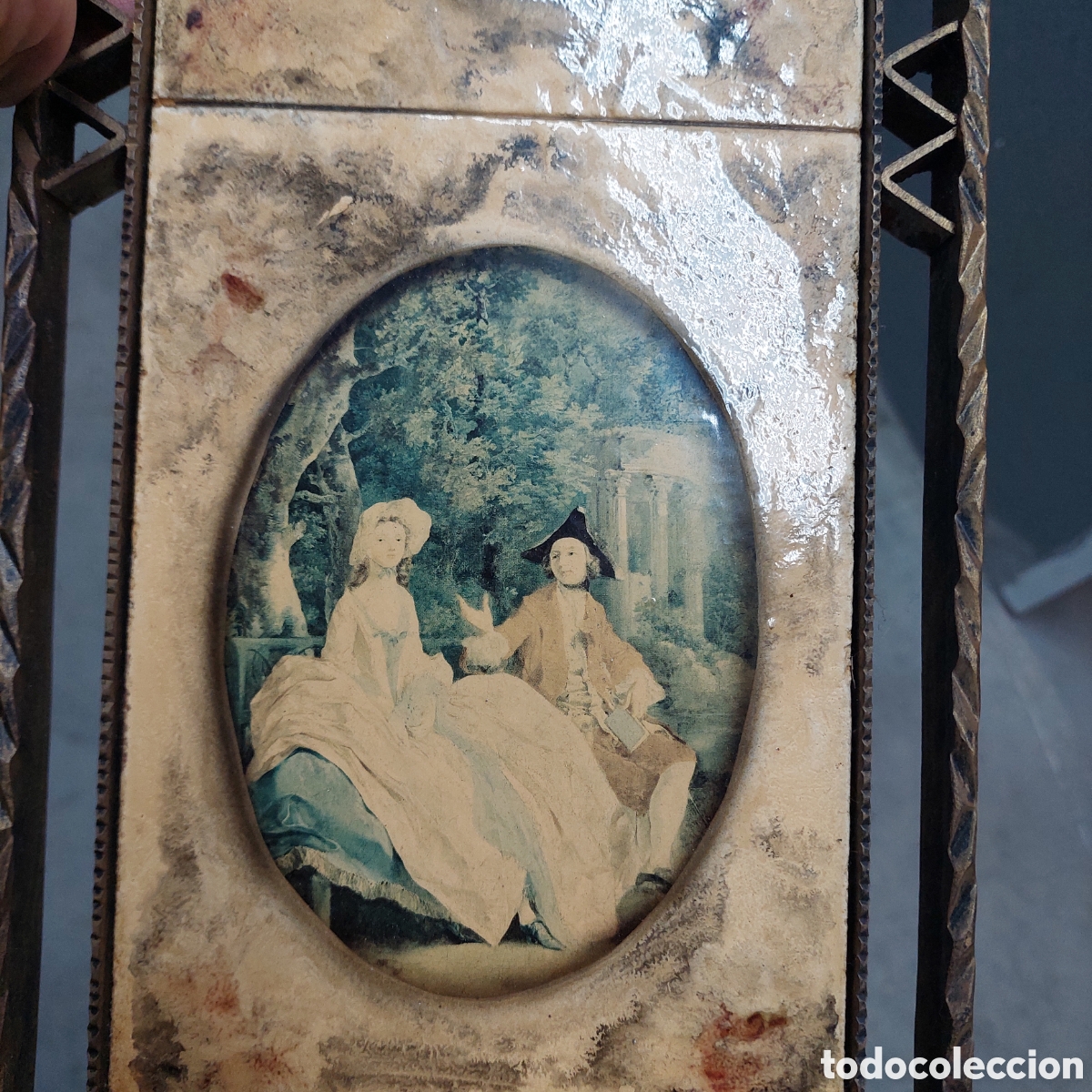 Vintage: Cuadro bronce antiguo. - Foto 4