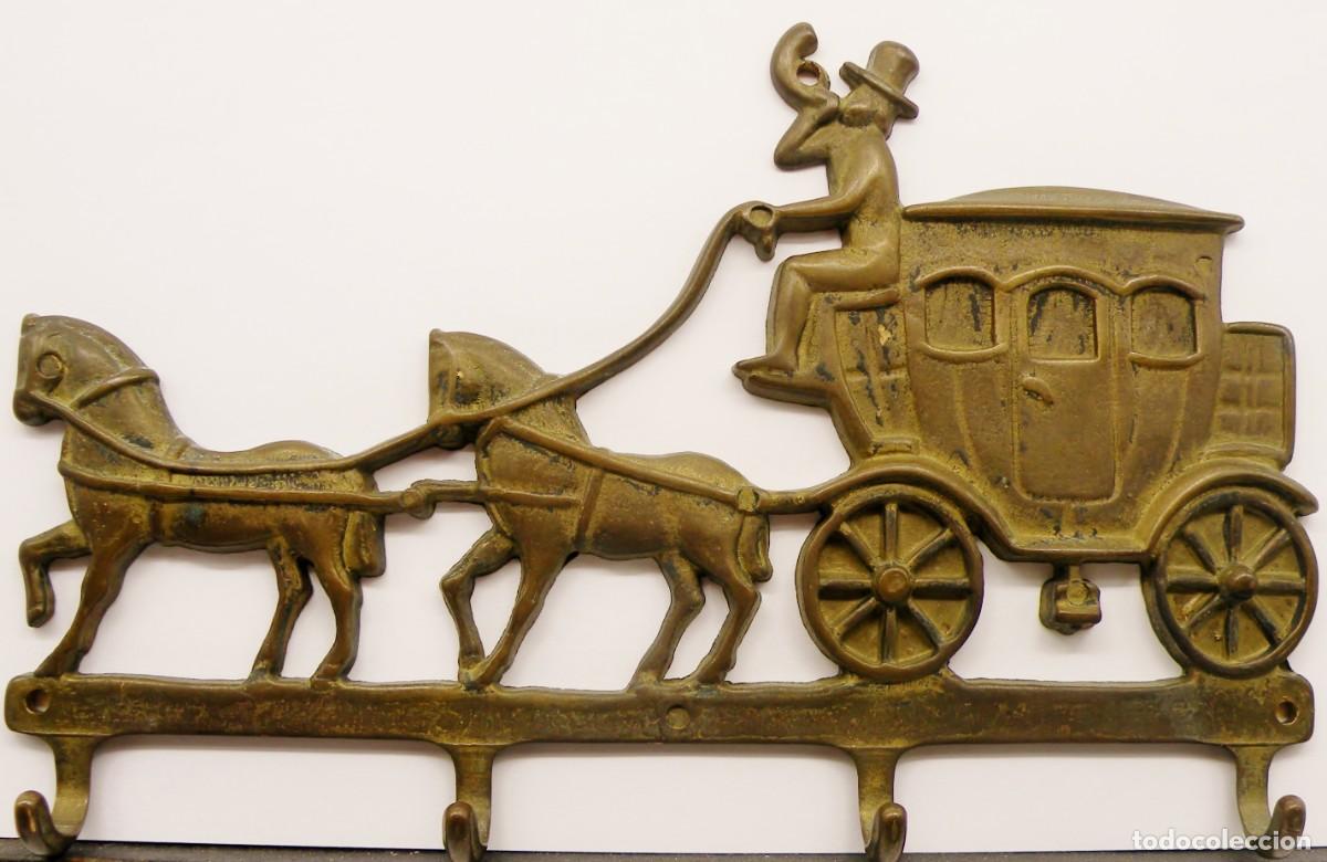 Vintage: ANTIGUO PERCHERO DE BRONCE