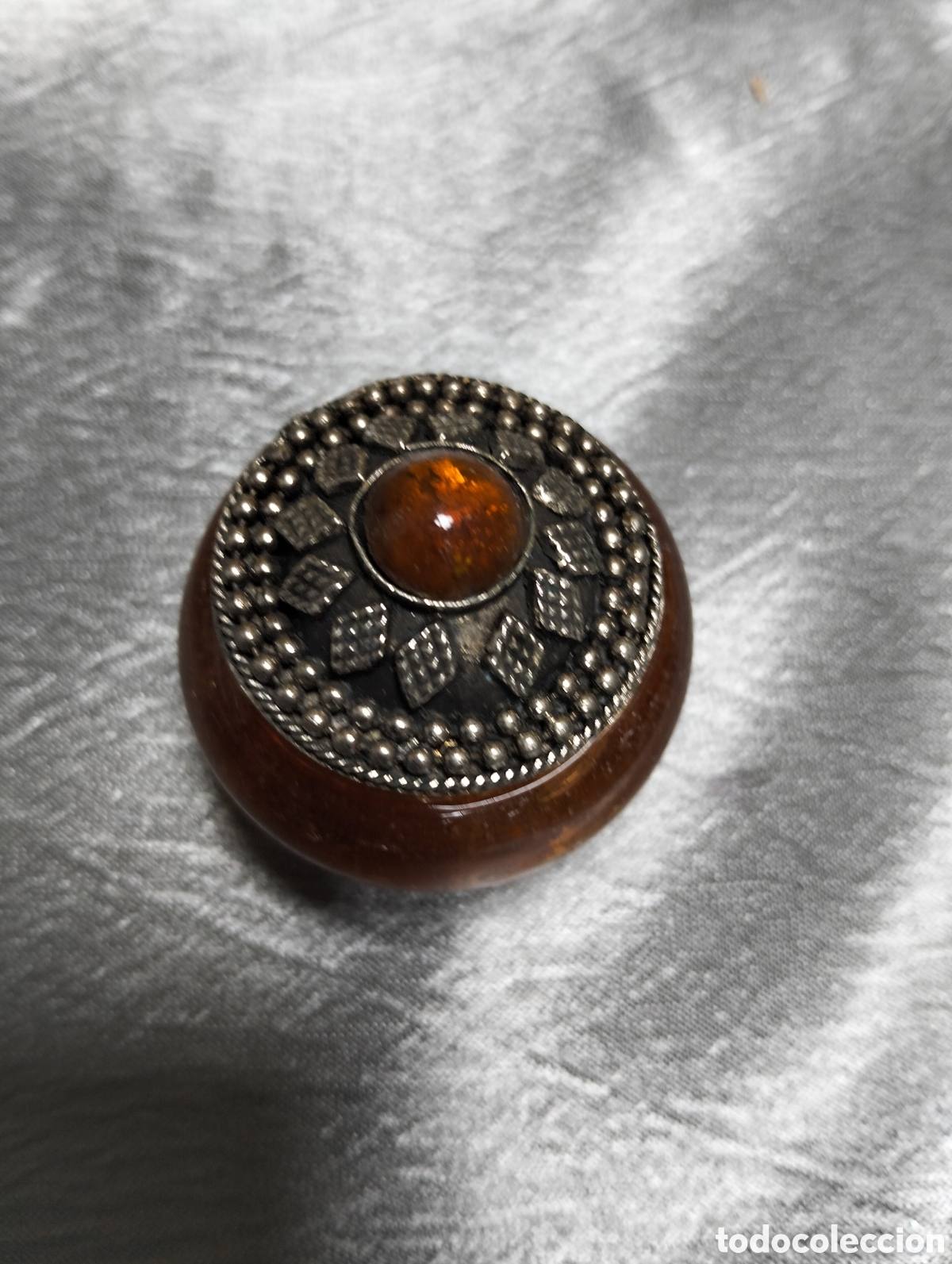 Vintage: Cajita antiguo vidrio grosso colecci&oacute;n o decoraci&oacute;n de mediados del siglo XX.&nbsp;