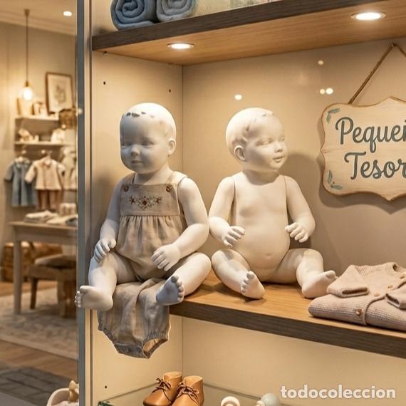 Vintage: Maniqu&iacute;s infantiles con forma de beb&eacute;. Ideal para escaparates o decoraci&oacute;n. Super realistas