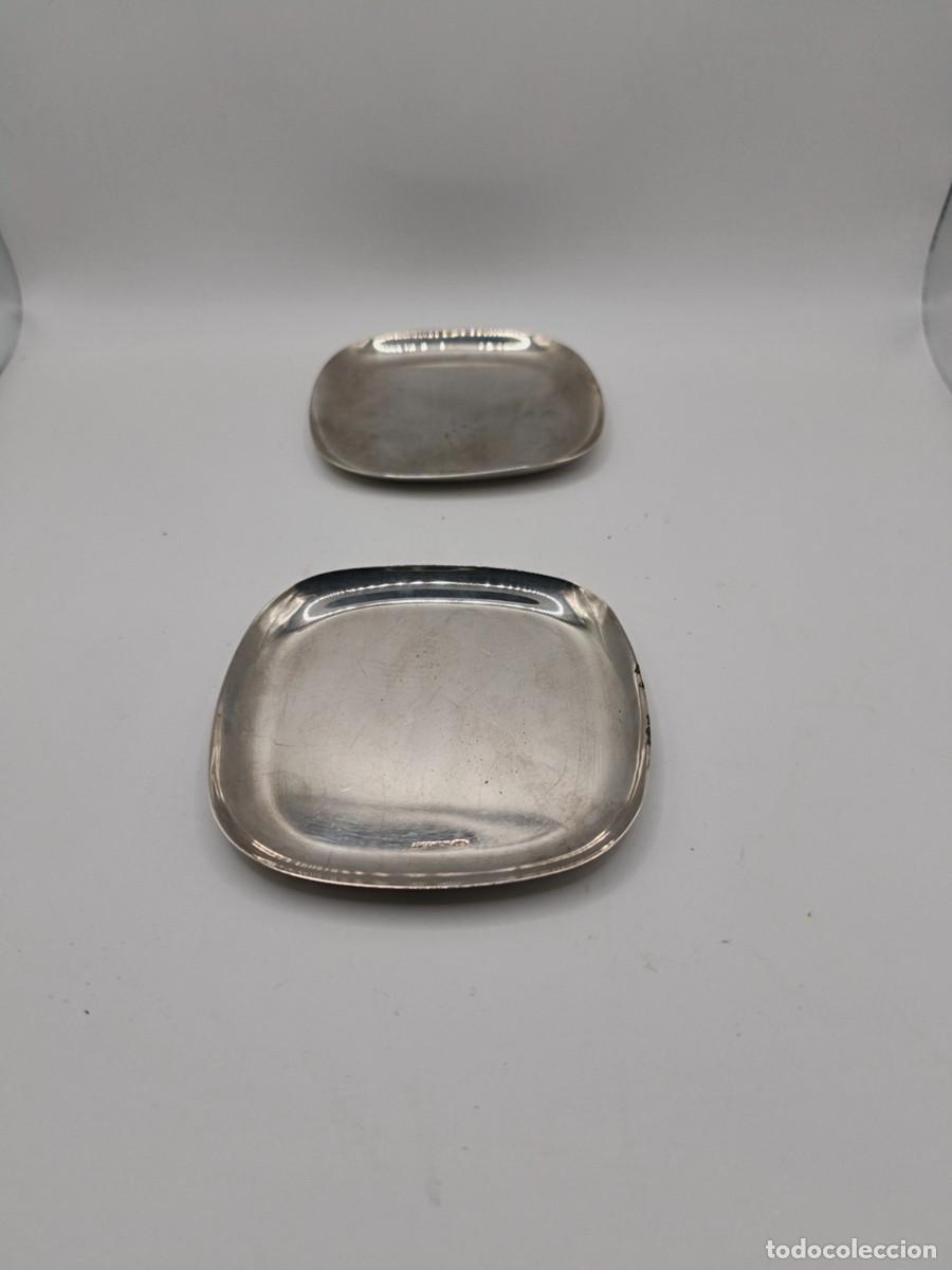 Vintage: Lote de dos bandejas,11X11, 133gm argentium J&R, tal como se ve en fotografias.