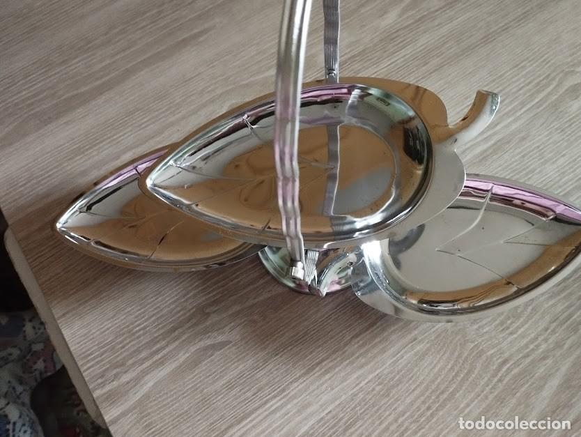 Vintage: Bandejas plegables metal hojas a&ntilde;os 70