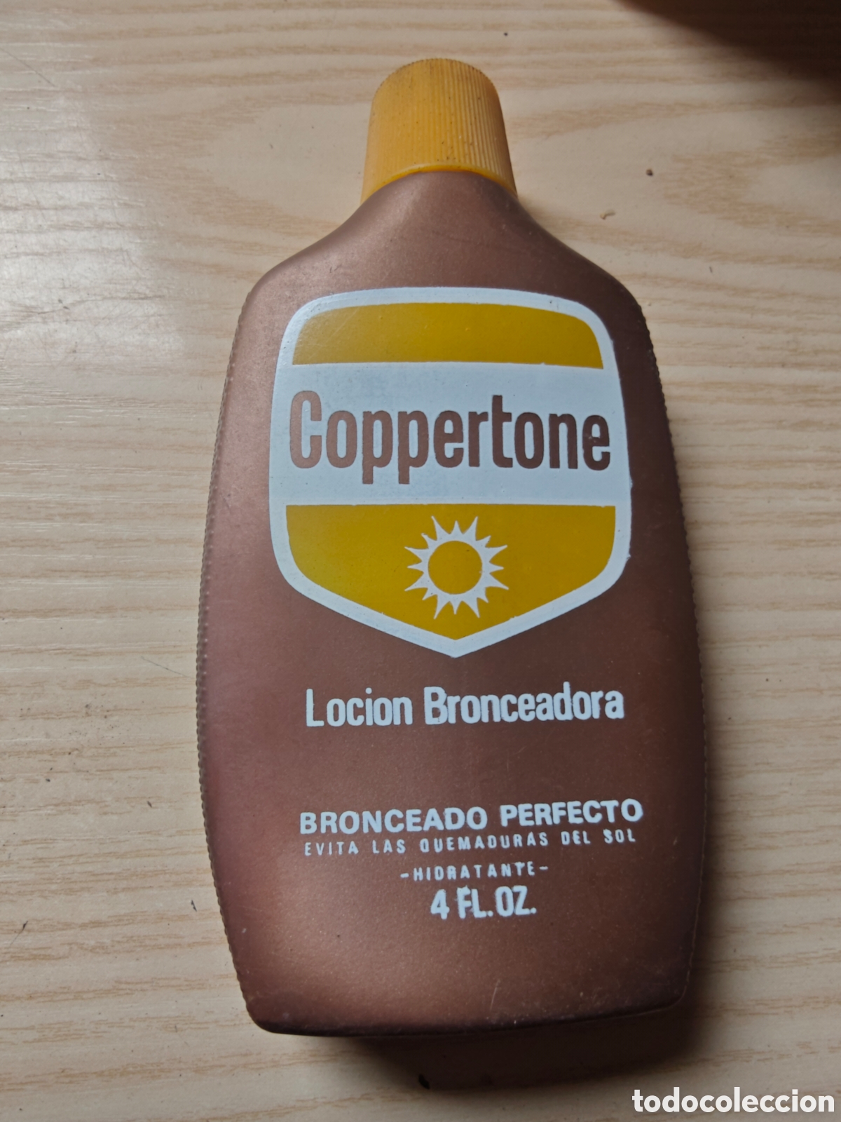 Vintage: Antiguo bote Loci&oacute;n Bronceadora COPPERTONE vintage - Conserva l&iacute;quido original - A&ntilde;os 70-80