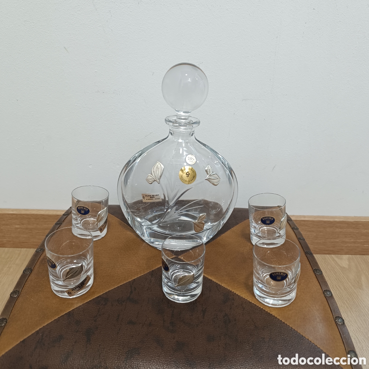 Vintage: Juego de licores en cristal de Bohemia