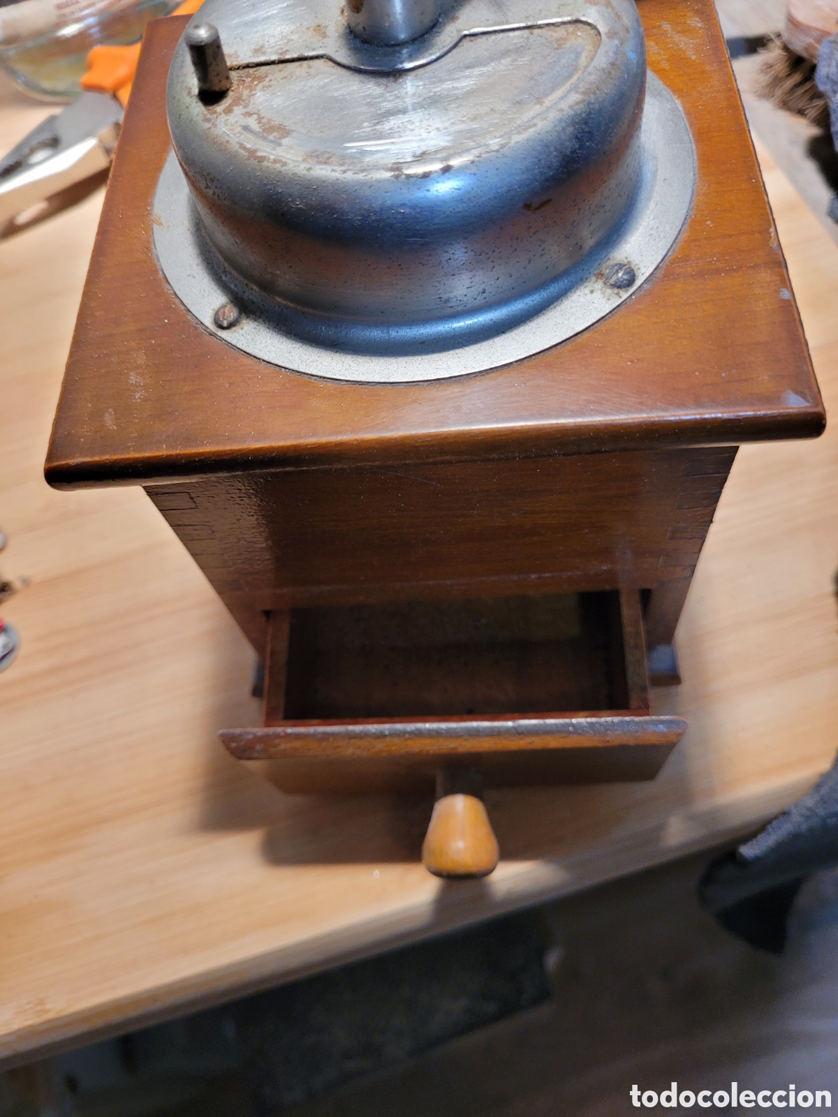 Vintage: MOLINILLO DE CAF&Eacute; DE MADERA - Foto 1