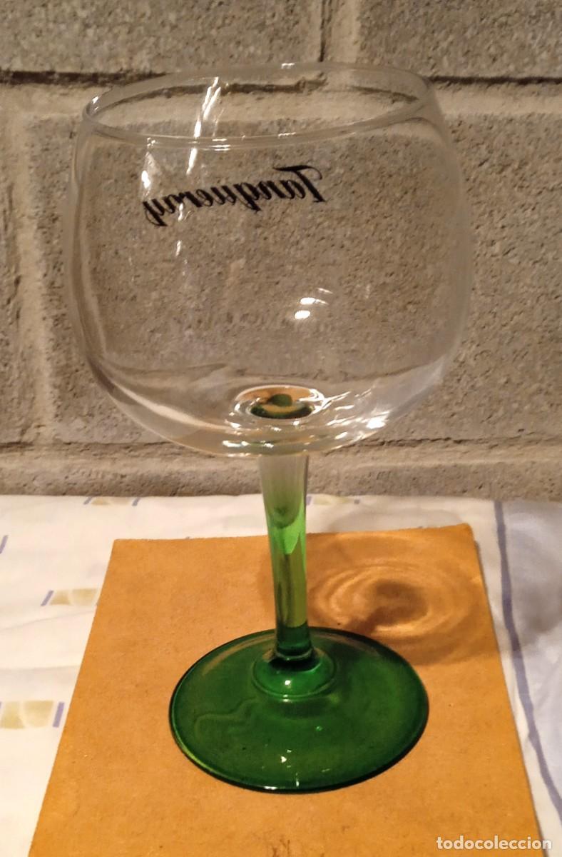 Vintage: COPA DE CRISTAL TANQUERAY-BASE EN COLOR VERDE - Foto 3