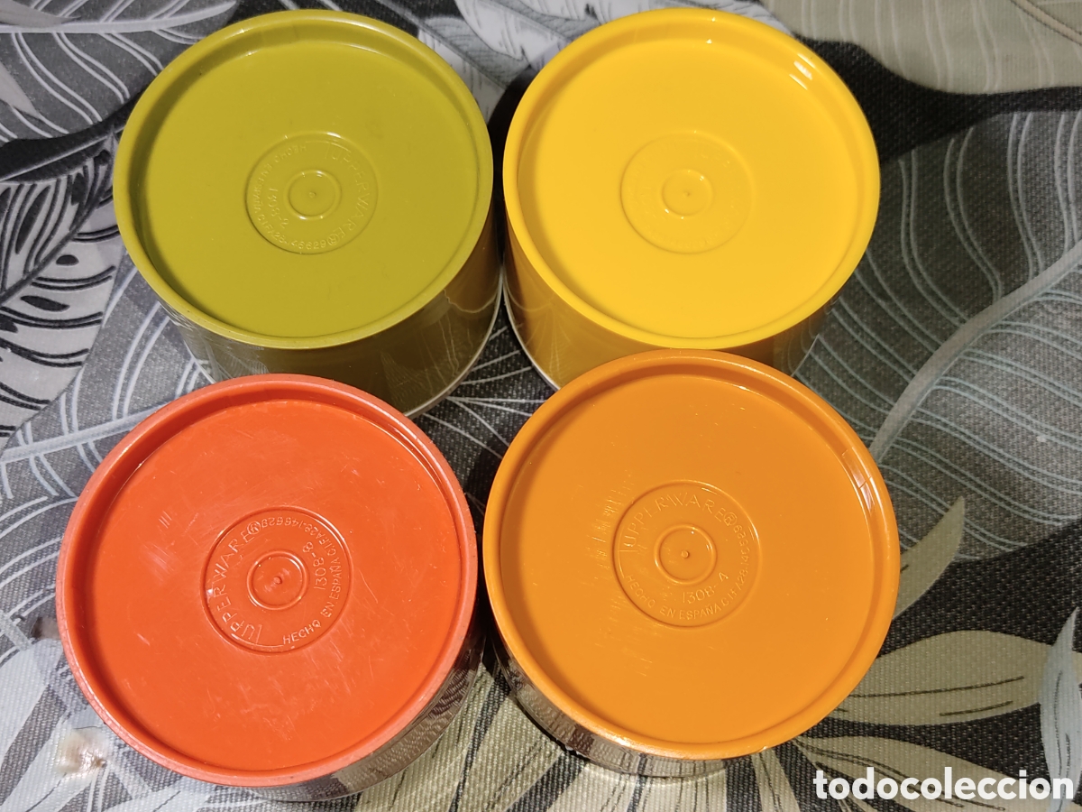Vintage: Juego de especieros Tupperware modular,original a&ntilde;os 70. - Foto 4
