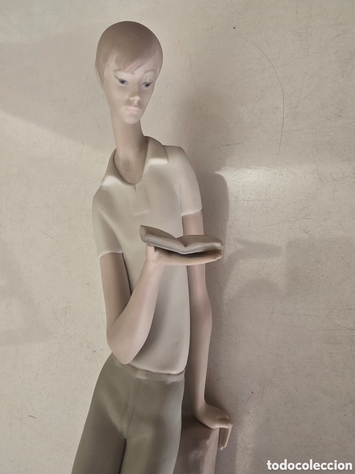 Vintage: FIGURA LLADRO JOVEN LEYENDO LIBRO - Foto 5