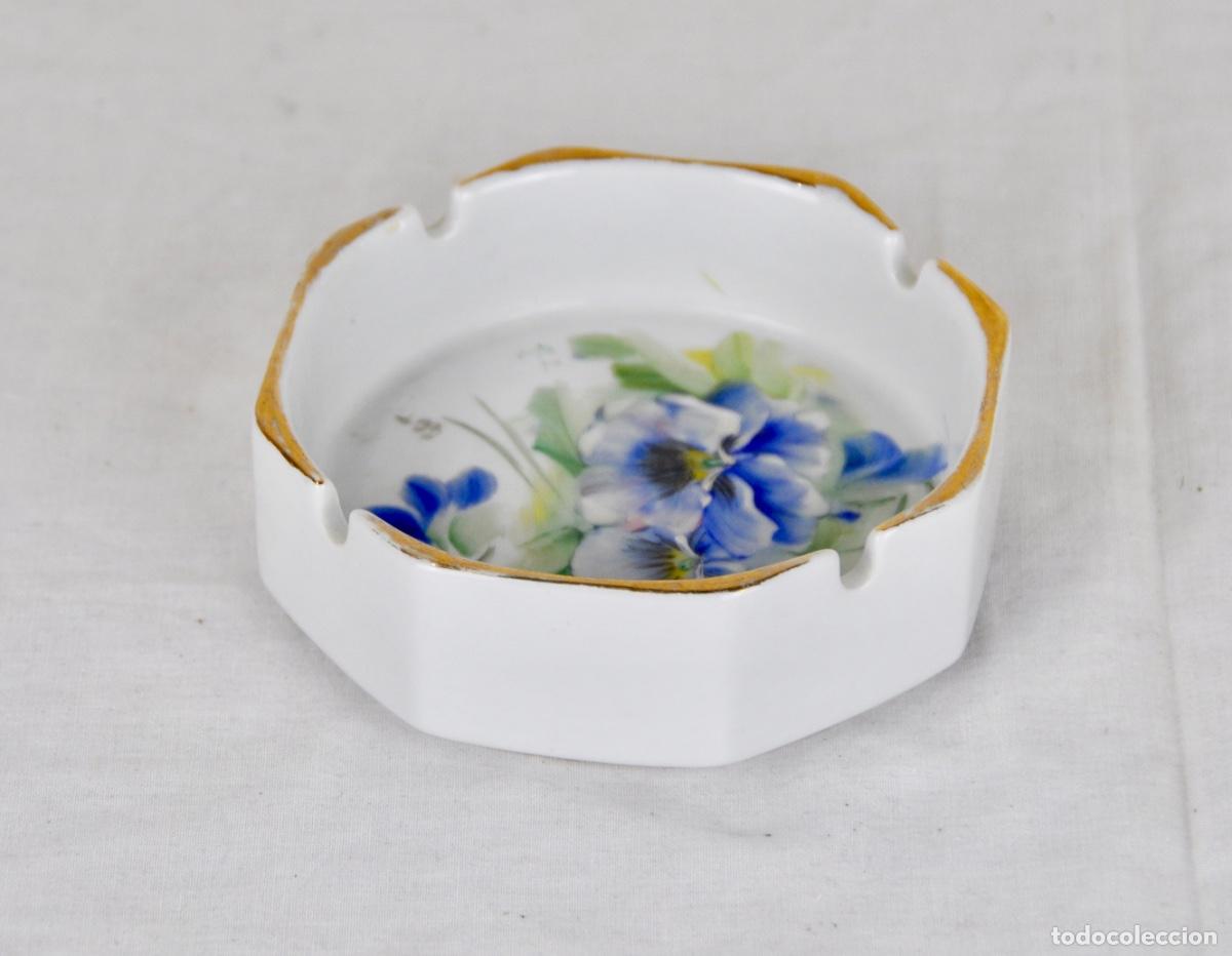 Vintage: Cenicero ceramica pintado a mano