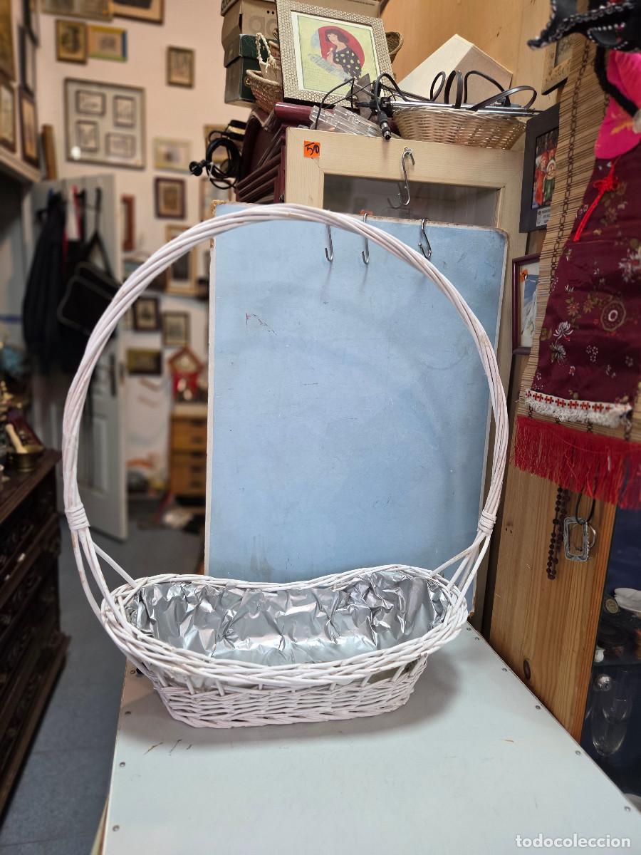 Vintage: cesto de mimbre vintage