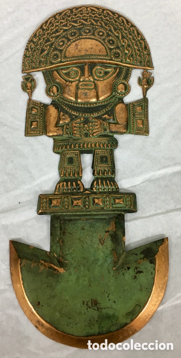 Vintage: TUMI. Cuchillo Sagrado Inca. Cobre pintado.