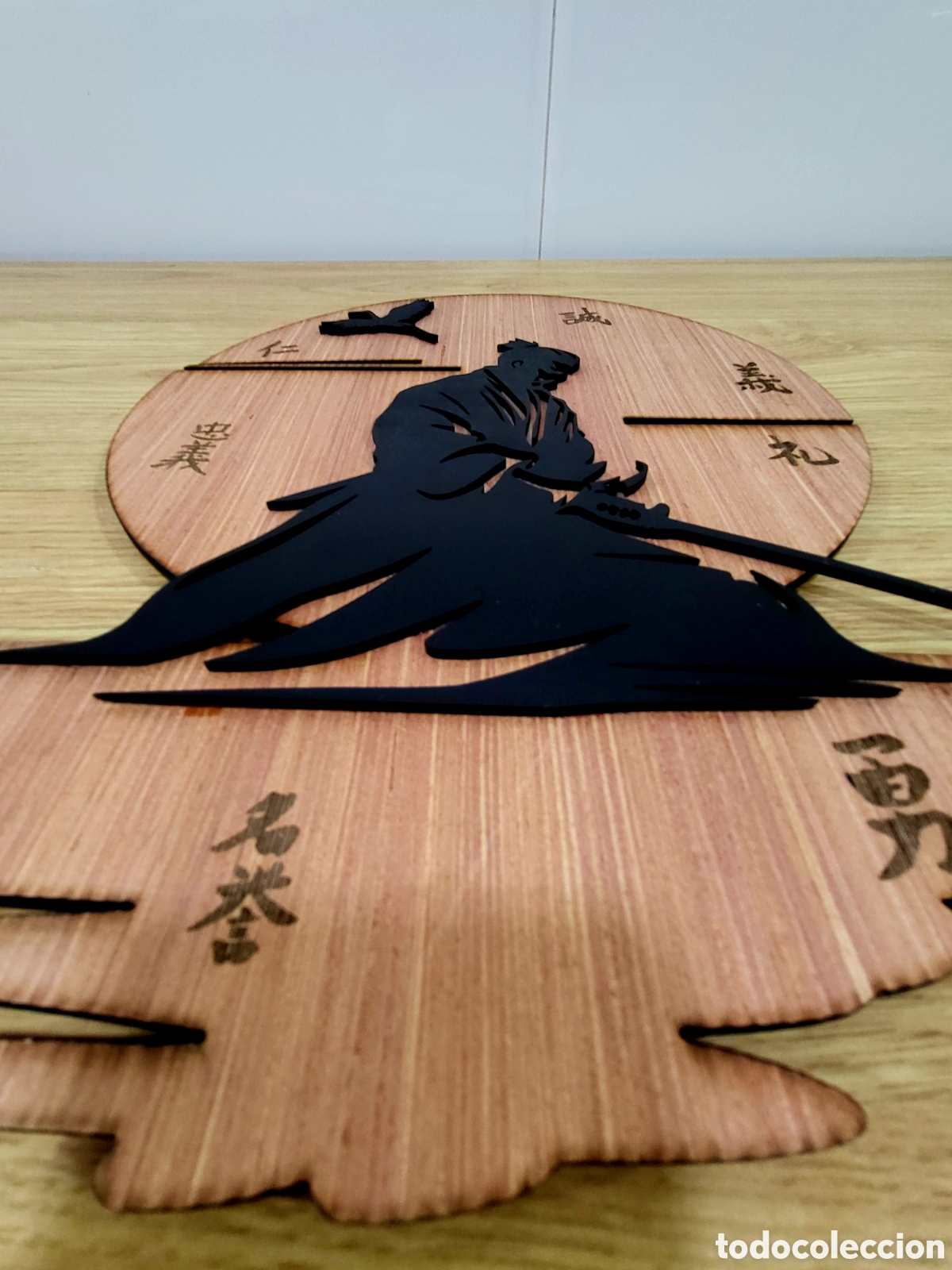 Vintage: Decoraci&oacute;n mural Samurai artesanal en madera - Foto 7