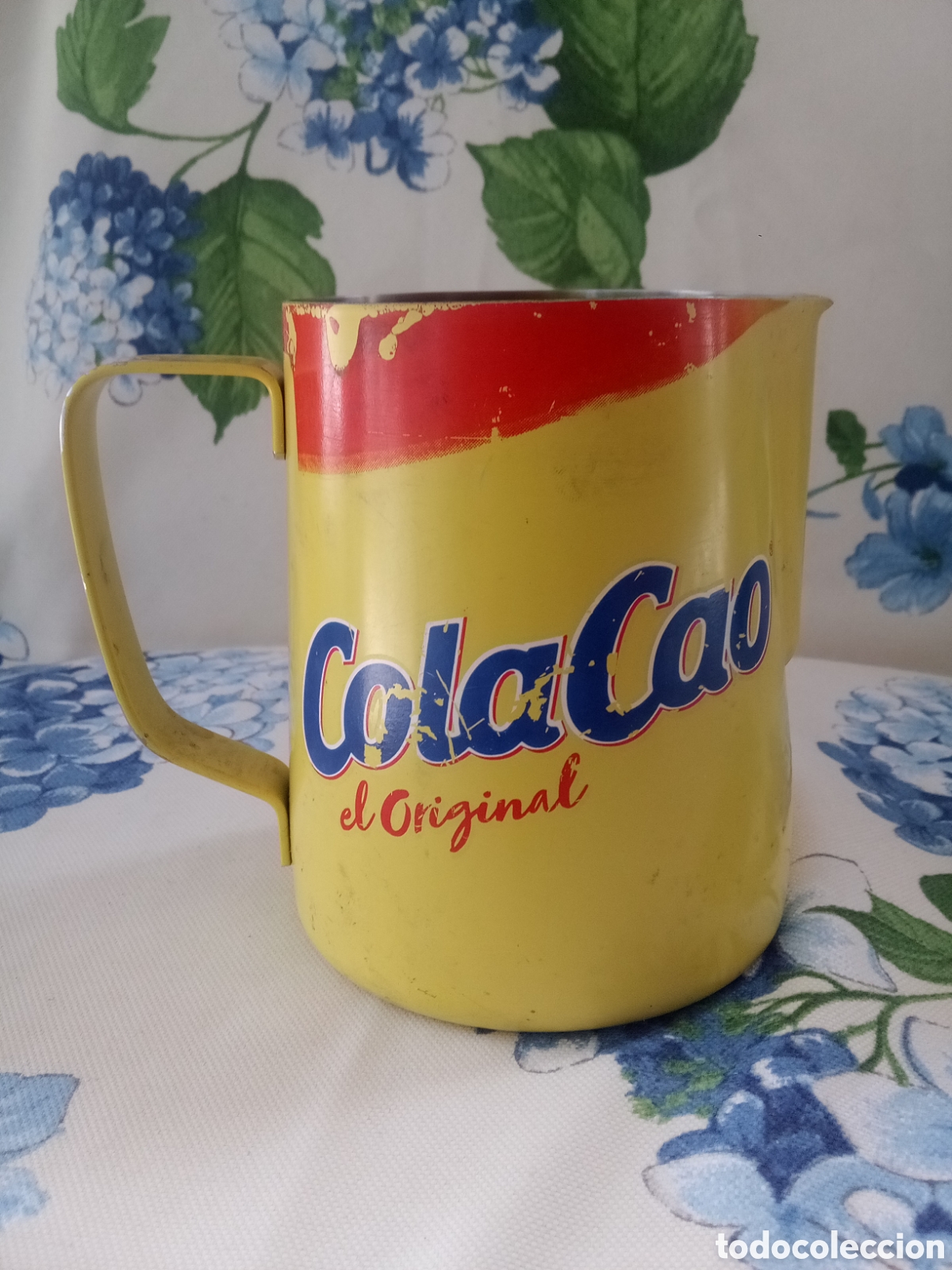 Vintage: JARRA MET&Aacute;LICA DE COLA CAO