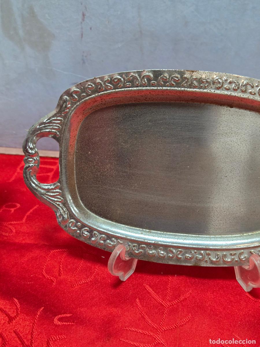 Vintage: bandeja decorativa plateada - Foto 2