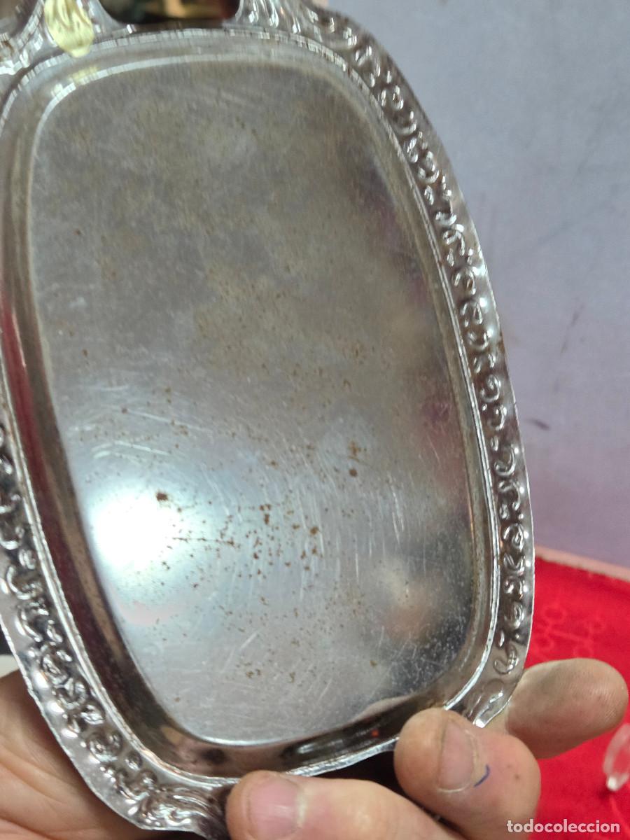 Vintage: bandeja decorativa plateada - Foto 3