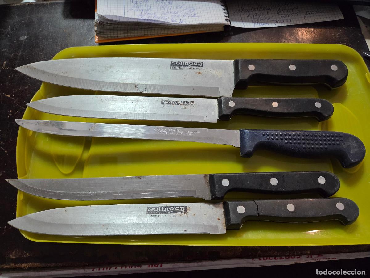 Vintage: lote de 5 cuchillos de cocina