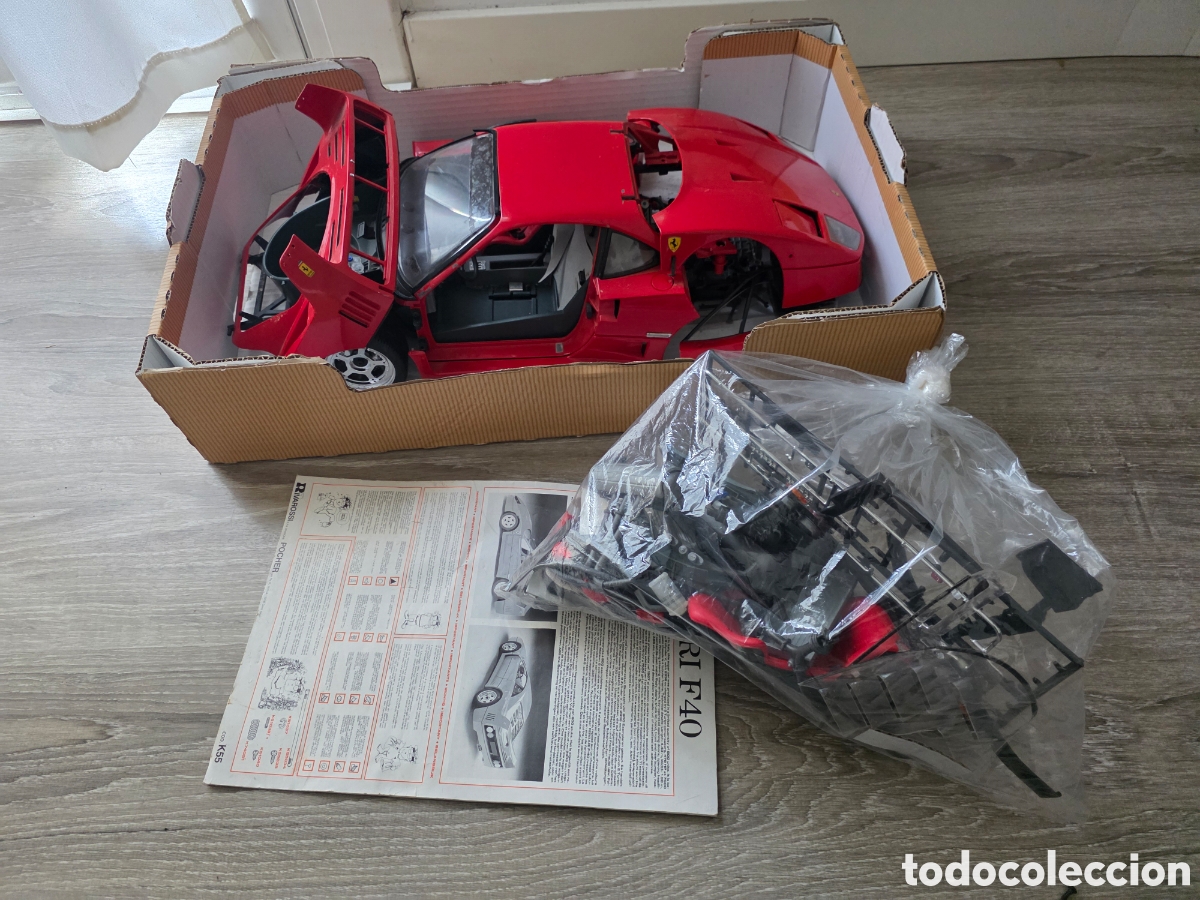 Vintage: ferrari f40 pocher 1:8 maqueta metal grande para restaurar