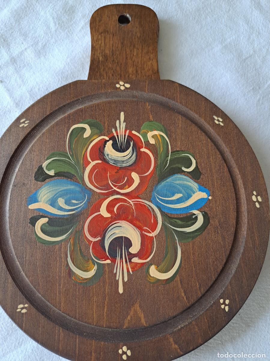 Vintage: Tabla de madera pintada a mano, decoraci&oacute;n. - Foto 4