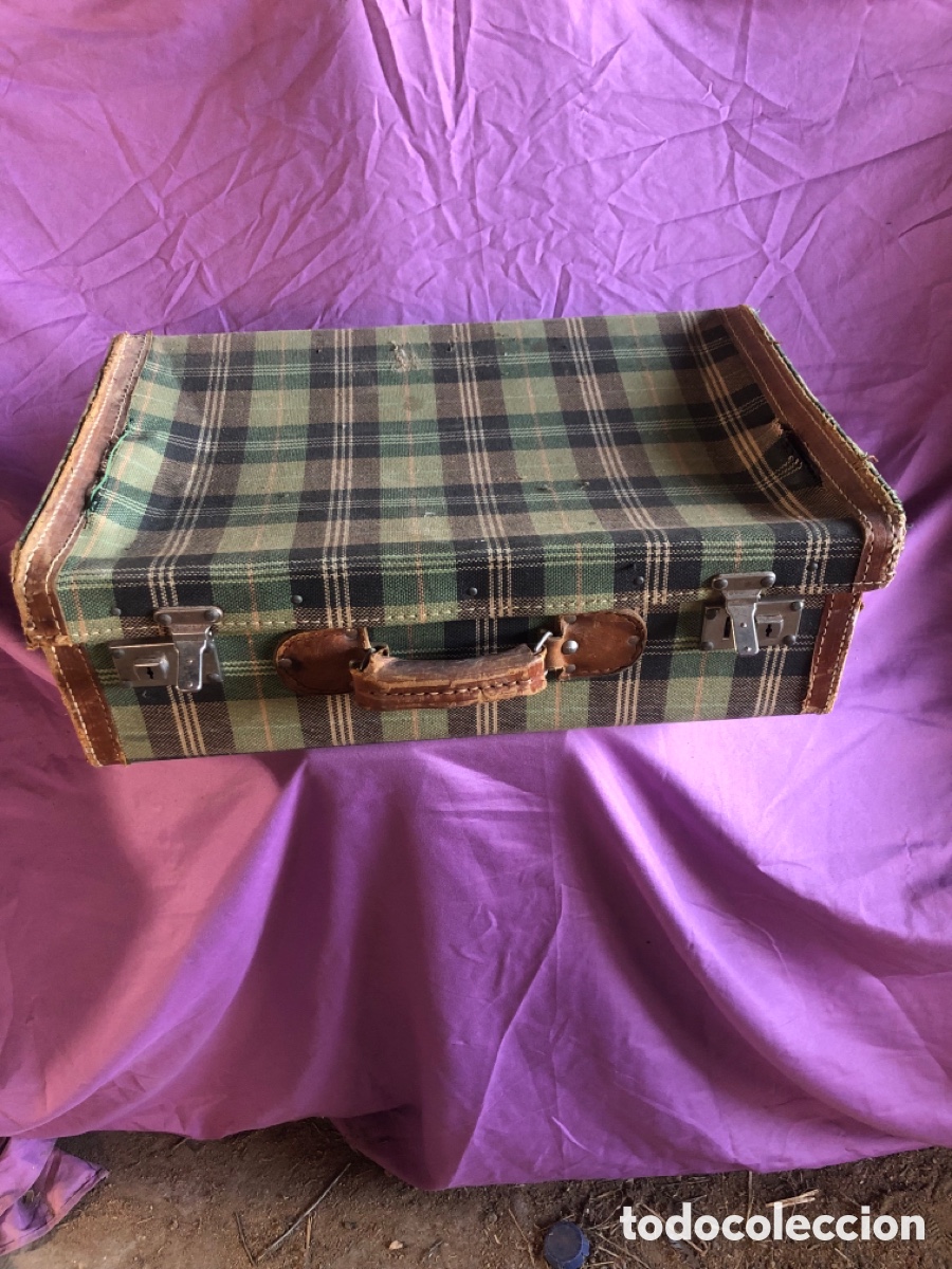 Vintage: ANTIGUA MALETA DE TELA VINTAGE