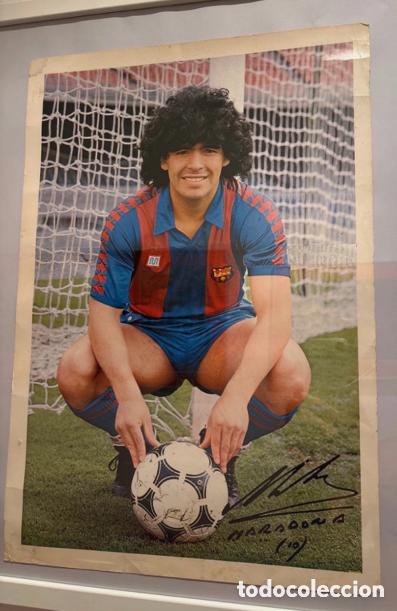 Vintage: P&ograve;ster Diego Armando Maradona, &eacute;poca F.C.Barcelona