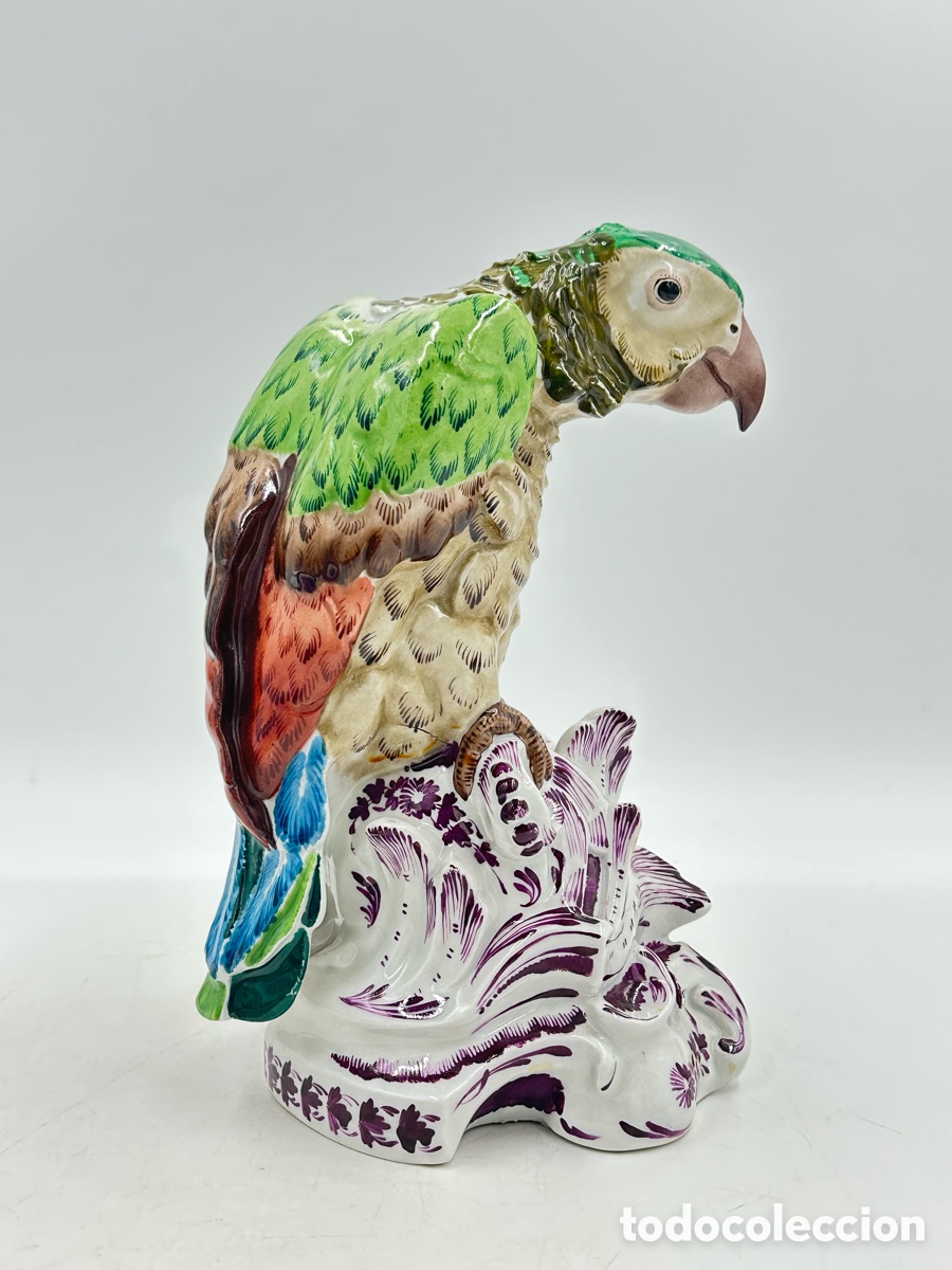 Vintage: Figura de loro en cer&aacute;mica - Vintage