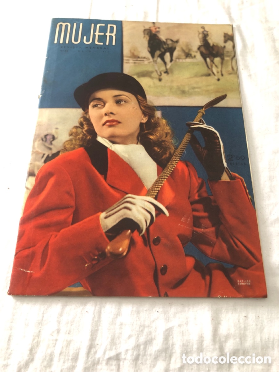 Vintage: Revista Mujer vintage a&ntilde;os 40/50 moda femenina portada ilustrada&rdquo;