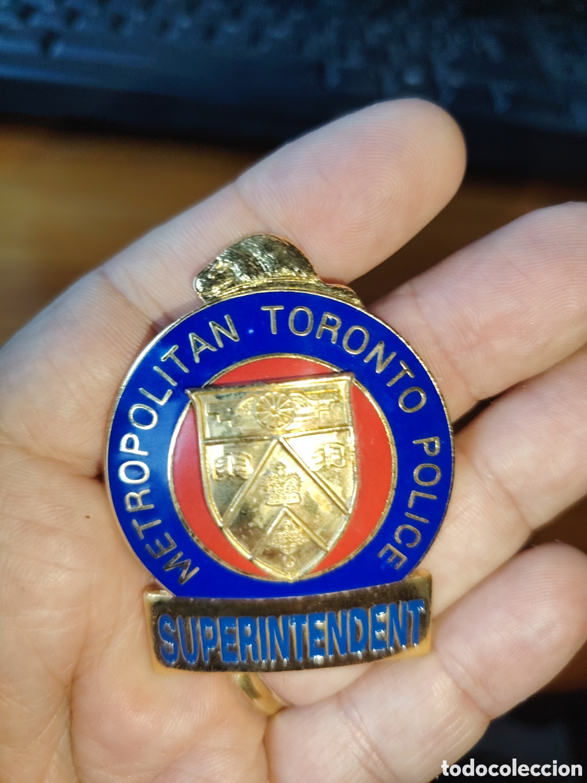 Vintage: Insignia placa policia superintendent, metropolitan Toronto police