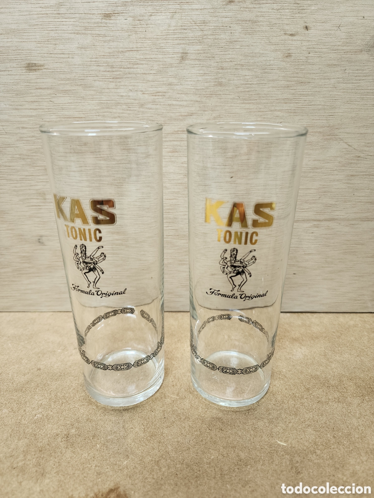 Vintage: Antiguo vasos de refresco T&oacute;nica Kas