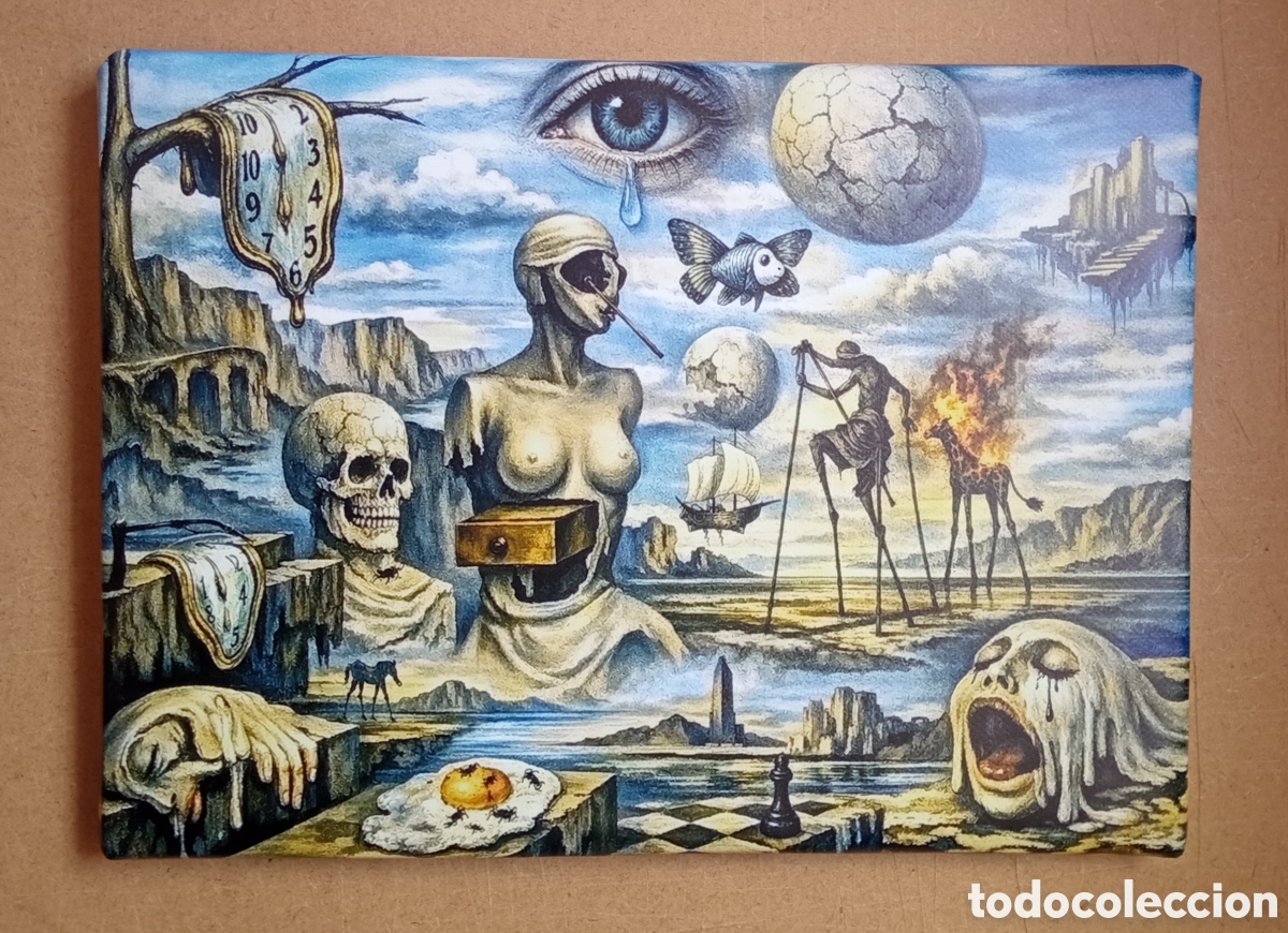Vintage: Cuadro surrealista inspirado en Dal&iacute; - Foto 1