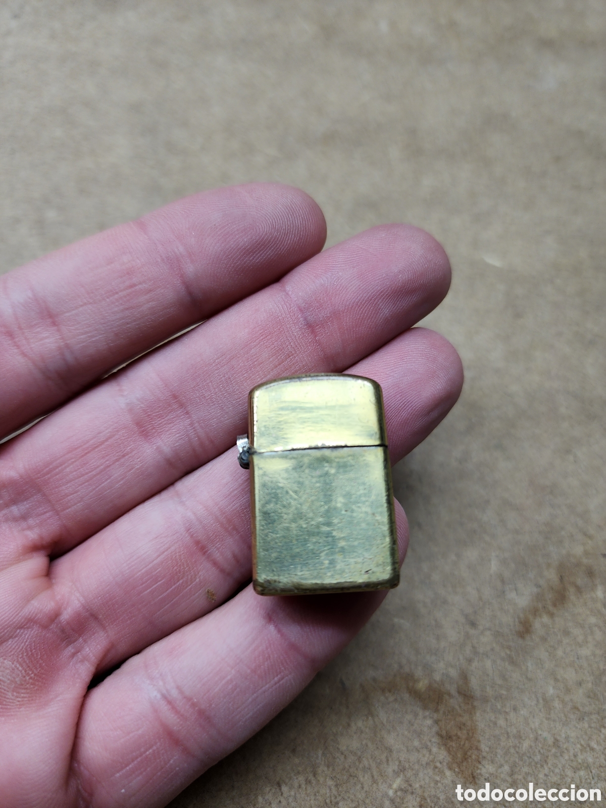 Vintage: Mechero antiguo peque&ntilde;o tipo zippo