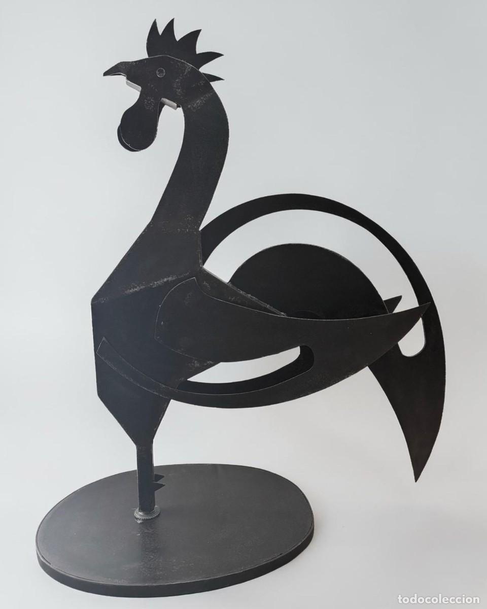 Vintage: Escultura Brutalista de Gallo en hierro 60cm