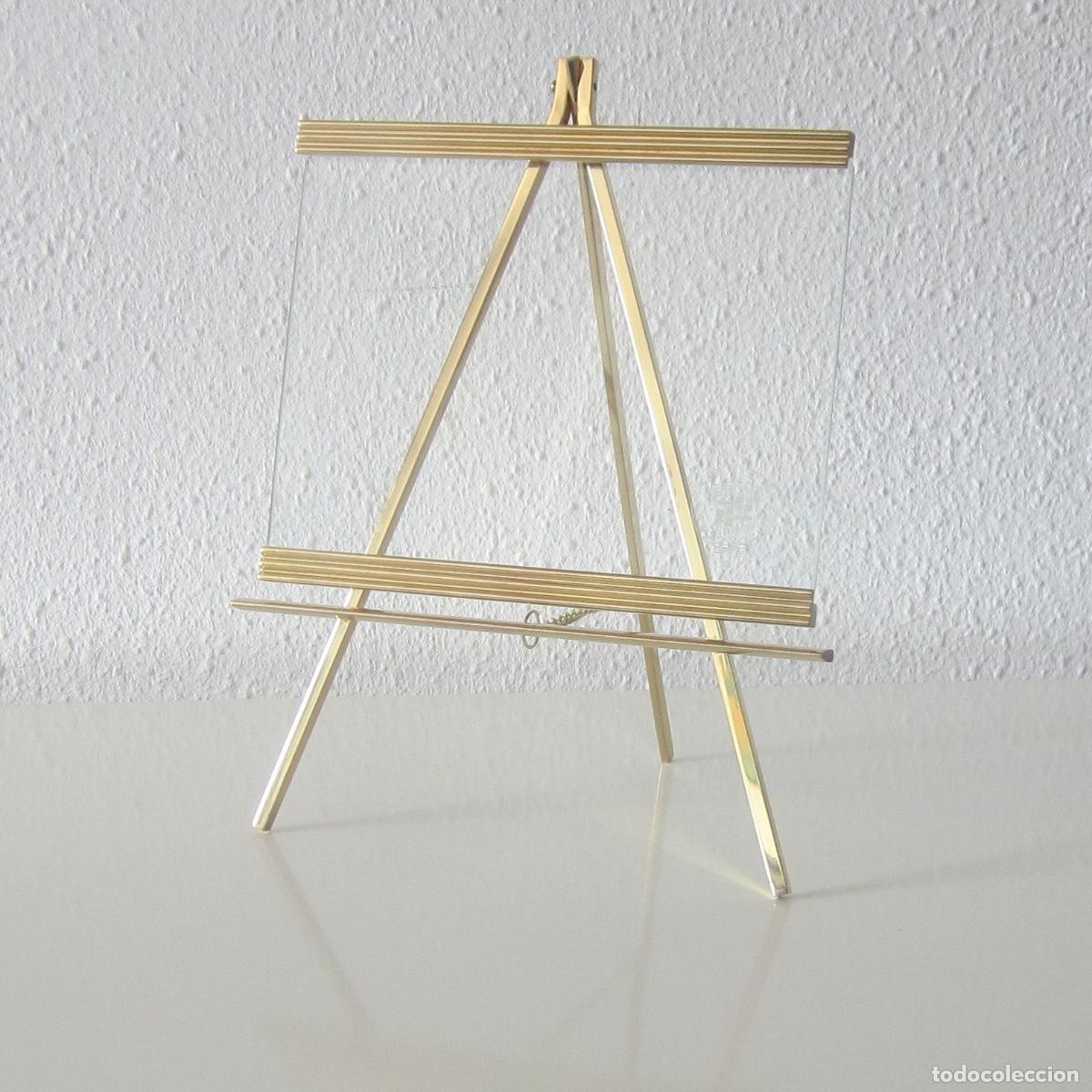 Vintage: PORTAFOTOS TRIPODE DE LATON MACIZO A&Ntilde;OS 90