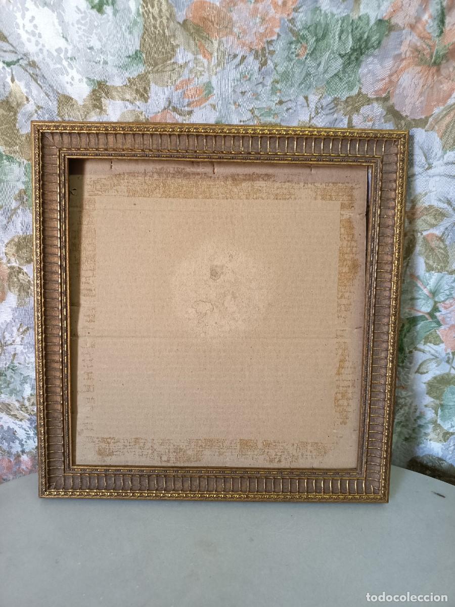 Vintage: Marco de madera 36 x 37 cm