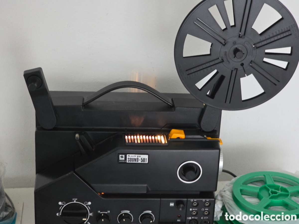 Vintage: proyector super 8 sankyo sound 501 funcionando + peliculas